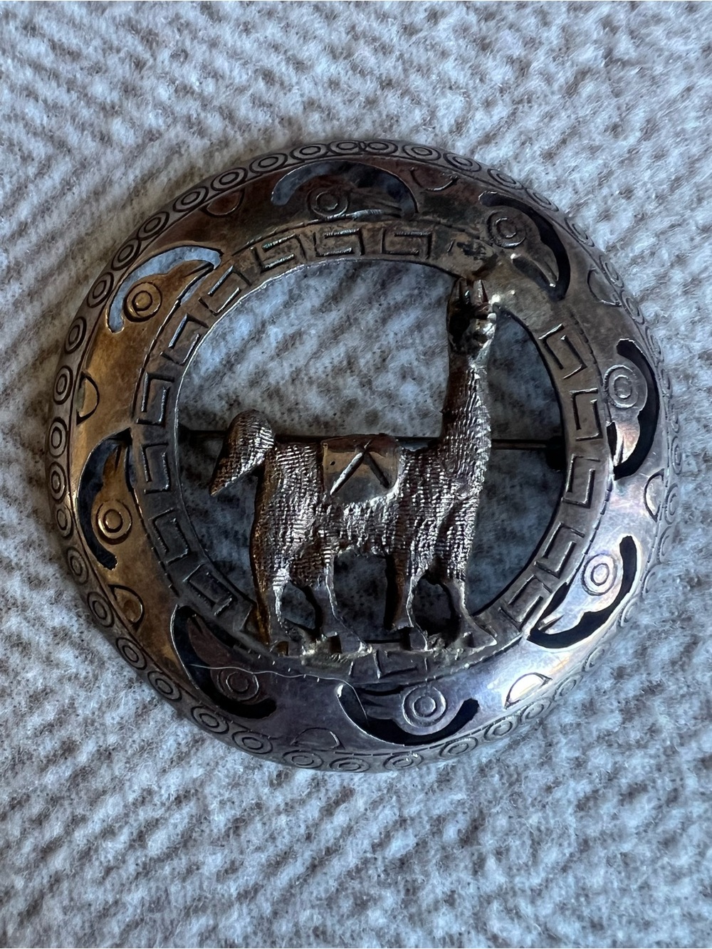 Rare Vintage Alfredo Villasana Taxco Sterling silver Llama Brooch pre 1948